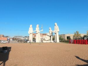 the beatles statues